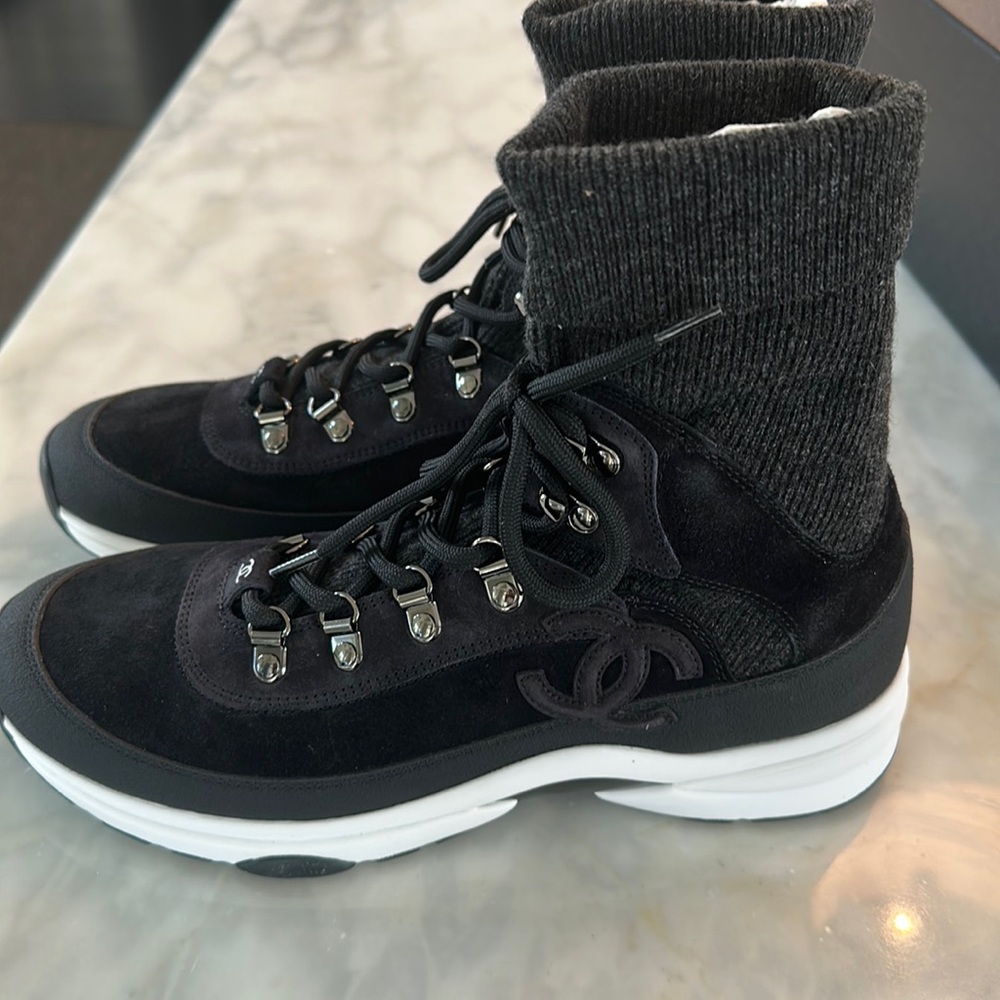 Chanel apres ski/winter sneaker sock boots new @ 1595.00